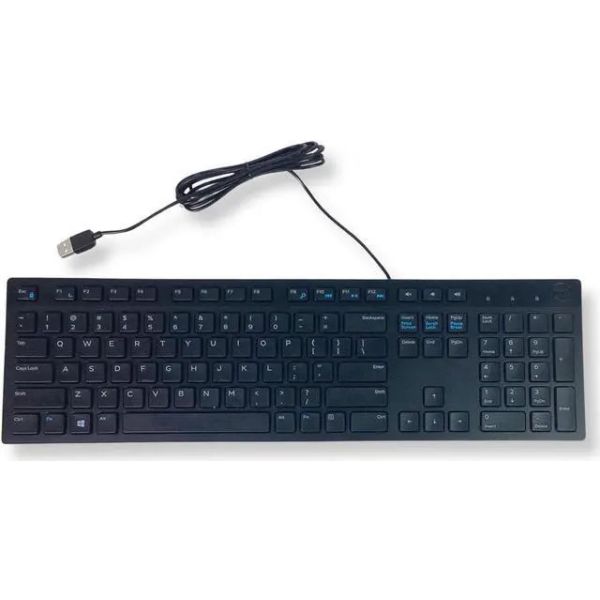 Dell Keyboard, External, USB, English-US, 104 Keys, Black, KB216-B (RKR0N) (RKR0N)