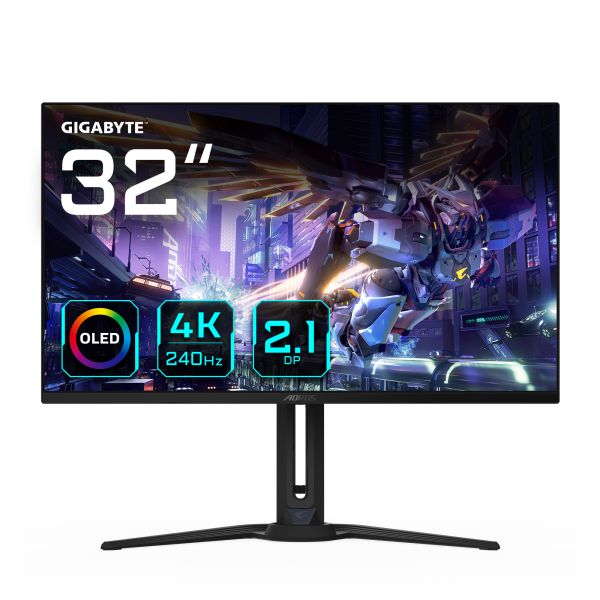 GIGABYTE FO32U2P computer monitor 80 cm (31.5") 3840 x 2160 Pixels 4K Ultra HD OLED Zwart (FO32U2P)