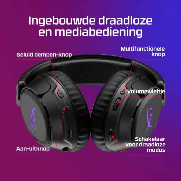 HyperX Cloud Flight 2 - Wireless Gaming Headset (zwart) (B5VC4AA)