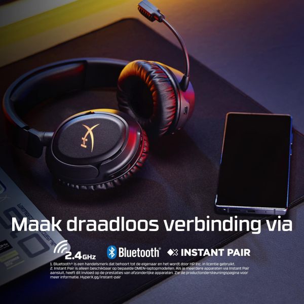 HyperX Cloud Flight 2 - Wireless Gaming Headset (White) (B5VC5AA)