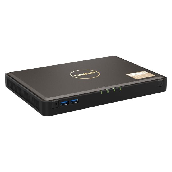 QNAP TBS-464 NAS Desktop Intel® Celeron® N5105 8 GB DDR4 0 TB QNAP Turbo System Zwart (TBS-464-8G) QNAP TBS-464 NAS Desktop Intel® Celeron® N5105 8 GB DDR4 0 TB QNAP Turbo System Zwart (TBS-464-8G)