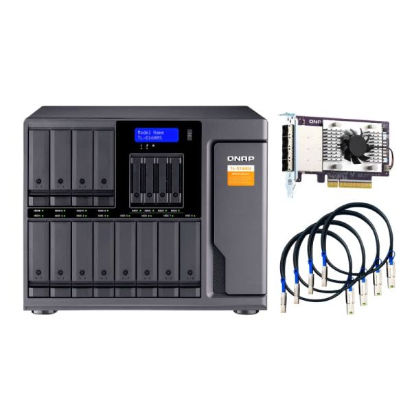 QNAP TL-D1600S behuizing voor opslagstations HDD-/SSD-behuizing Zwart, Grijs 2.5/3.5 (TL-D1600S)