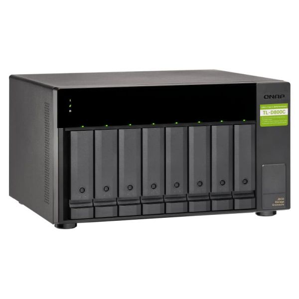 QNAP TL-D800C behuizing voor opslagstations HDD-/SSD-behuizing Zwart, Grijs 2.5/3.5 (TL-D800C)