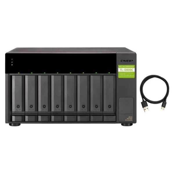 QNAP TL-D800C behuizing voor opslagstations HDD-/SSD-behuizing Zwart, Grijs 2.5/3.5 (TL-D800C) QNAP TL-D800C behuizing voor opslagstations HDD-/SSD-behuizing Zwart, Grijs 2.5/3.5 (TL-D800C)