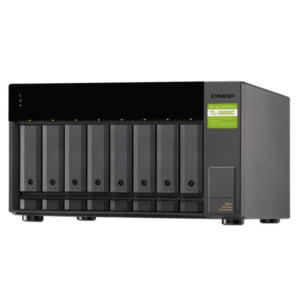 QNAP TL-D800C behuizing voor opslagstations HDD-/SSD-behuizing Zwart, Grijs 2.5/3.5 (TL-D800C)