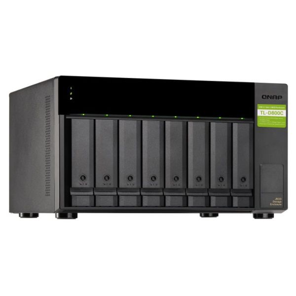 QNAP TL-D800C behuizing voor opslagstations HDD-/SSD-behuizing Zwart, Grijs 2.5/3.5 (TL-D800C)