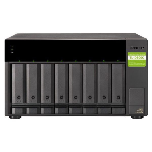 QNAP TL-D800C behuizing voor opslagstations HDD-/SSD-behuizing Zwart, Grijs 2.5/3.5 (TL-D800C)