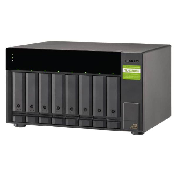 QNAP TL-D800C behuizing voor opslagstations HDD-/SSD-behuizing Zwart, Grijs 2.5/3.5 (TL-D800C)