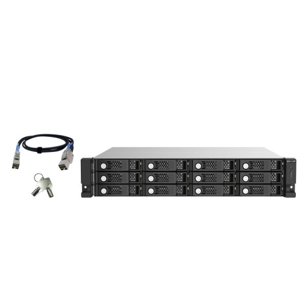 QNAP TL-R1220Sep-RP HDD-/SSD-behuizing Zwart, Grijs 2.5/3.5 (TL-R1220SEP-RP)