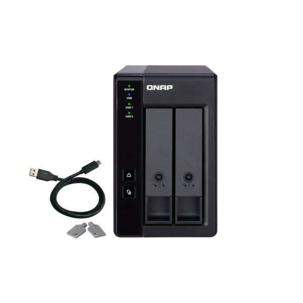 QNAP TR-002 behuizing voor opslagstations HDD-/SSD-behuizing Zwart 2.5/3.5 (TR-002)