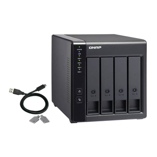 QNAP TR-004 behuizing voor opslagstations HDD-/SSD-behuizing Zwart 2.5/3.5 (TR-004)
