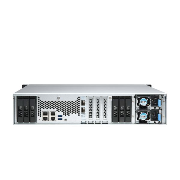 QNAP TS-H1886XU-RP-R2 NAS Rack (3U) Intel® Xeon® D D-1622 32 GB DDR4 0 TB QuTS hero Zwart, Grijs (TS-H1886XU-RP-R2-D1622-3)