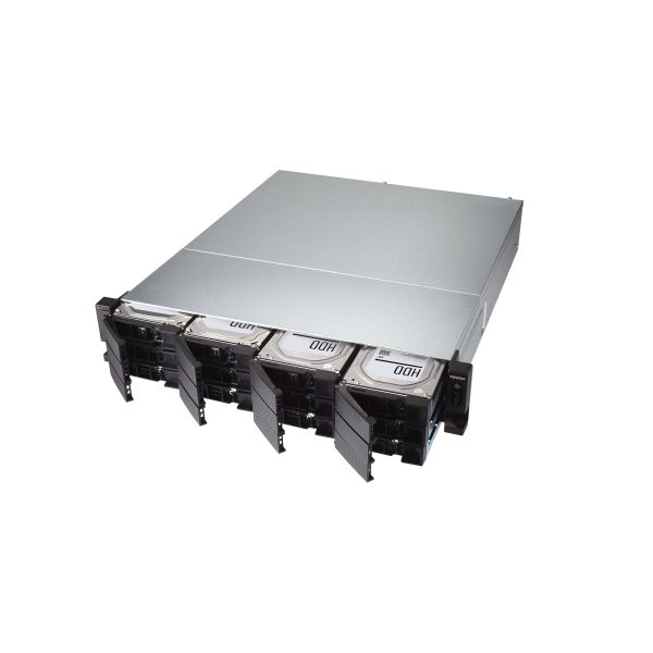 QNAP TS-H1886XU-RP-R2 NAS Rack (3U) Intel® Xeon® D D-1622 32 GB DDR4 0 TB QuTS hero Zwart, Grijs (TS-H1886XU-RP-R2-D1622-3)
