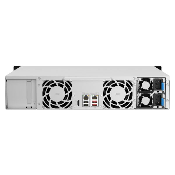 QNAP TS-1264U-RP NAS Rack (2U) Ethernet LAN Aluminium, Zwart (TS-1264U-RP-8G)