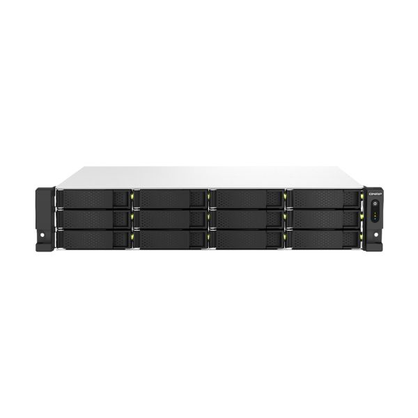 QNAP TS-1264U-RP NAS Rack (2U) Intel® Celeron® 8 GB DDR4 0 TB QNAP QTS Aluminium, Zwart (TS-1264U-RP-8G) QNAP TS-1264U-RP NAS Rack (2U) Intel® Celeron® 8 GB DDR4 0 TB QNAP QTS Aluminium, Zwart (TS-1264U-RP-8G)