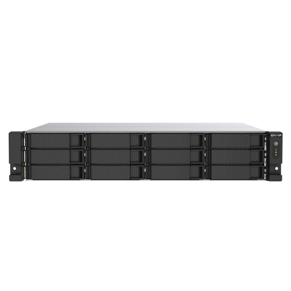QNAP TS-1273AU-RP-8G data-opslag-server NAS Rack (2U) Ryzen Embedded V1500B 8 GB DDR4 0 TB QNAP QTS Aluminium, Zwart (TS-1273AU-RP-8G)