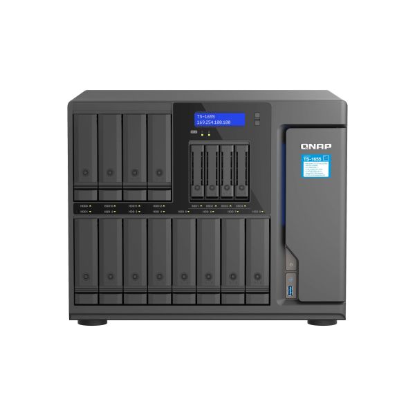 QNAP TS-1655 NAS Tower Intel Atom® C5125 8 GB DDR4 0 TB QNAP Turbo System Zwart (TS-1655-8G)