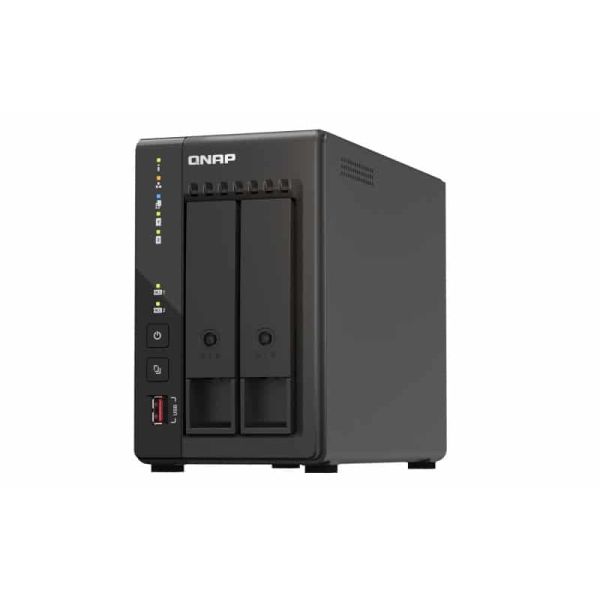 QNAP TS-253E NAS Tower Intel® Celeron® J6412 8 GB 0 TB QNAP QTS Zwart (TS-253E-8G)