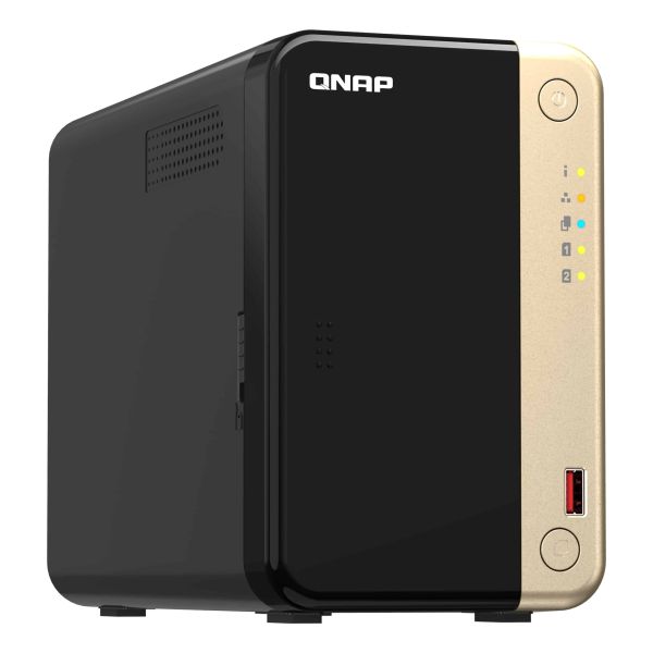 QNAP TS-264 NAS Tower Intel® Celeron® N5095 8 GB 0 TB QNAP QTS Zwart, Goud (TS-264-8G) QNAP TS-264 NAS Tower Intel® Celeron® N5095 8 GB 0 TB QNAP QTS Zwart, Goud (TS-264-8G)