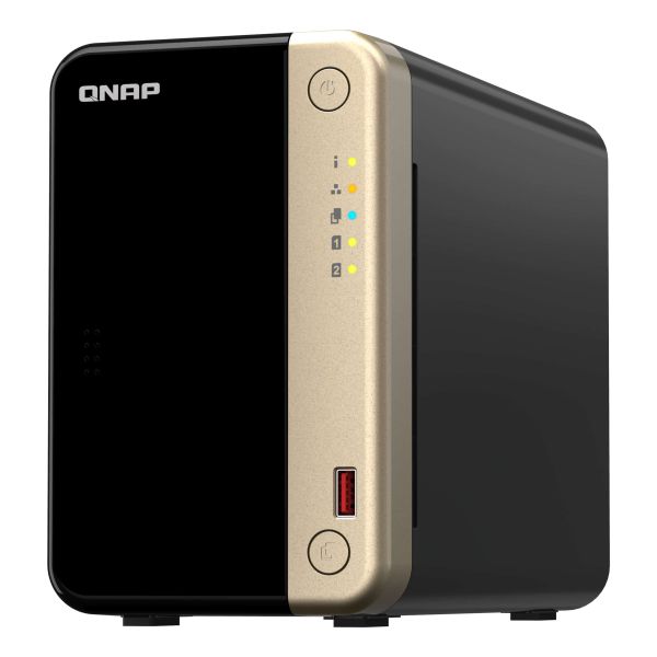 QNAP TS-264 NAS Tower Intel® Celeron® N5095 8 GB 0 TB QNAP QTS Zwart, Goud (TS-264-8G) QNAP TS-264 NAS Tower Intel® Celeron® N5095 8 GB 0 TB QNAP QTS Zwart, Goud (TS-264-8G)