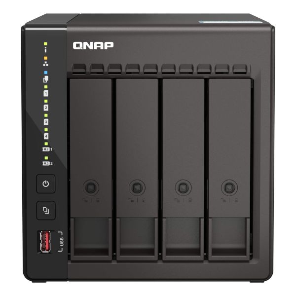 QNAP TS-453E NAS Tower Intel® Celeron® J6412 8 GB 0 TB QNAP QTS Zwart (TS-453E-8G)