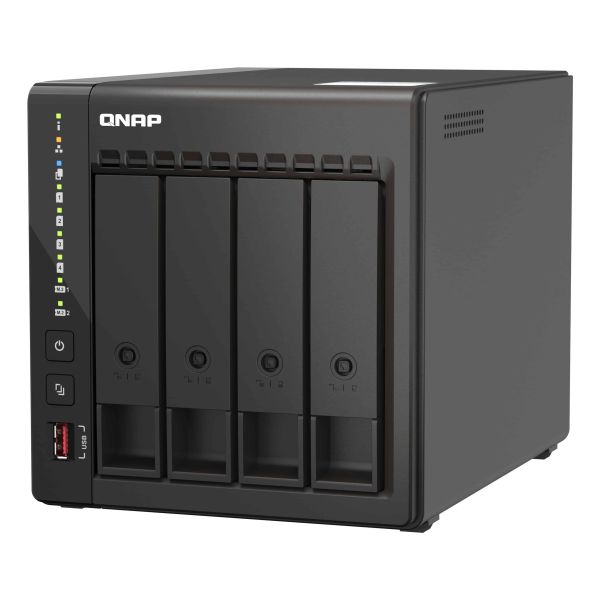 QNAP TS-453E NAS Tower Intel® Celeron® J6412 8 GB 0 TB QNAP QTS Zwart (TS-453E-8G) QNAP TS-453E NAS Tower Intel® Celeron® J6412 8 GB 0 TB QNAP QTS Zwart (TS-453E-8G)