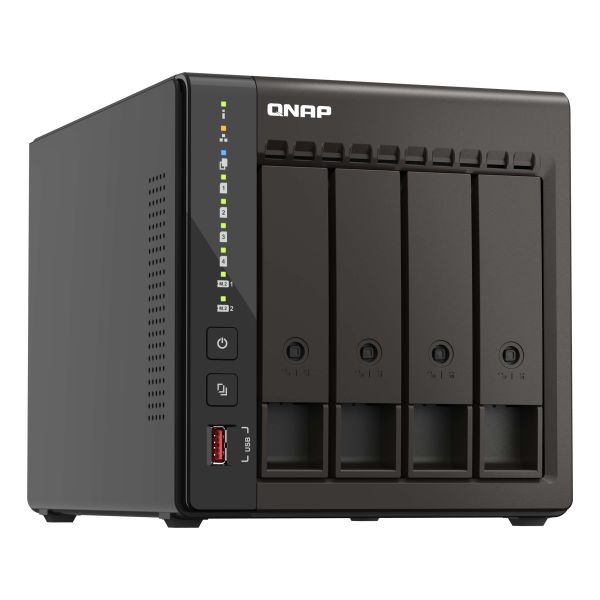 QNAP TS-453E NAS Tower Intel® Celeron® J6412 8 GB 0 TB QNAP QTS Zwart (TS-453E-8G) QNAP TS-453E NAS Tower Intel® Celeron® J6412 8 GB 0 TB QNAP QTS Zwart (TS-453E-8G)