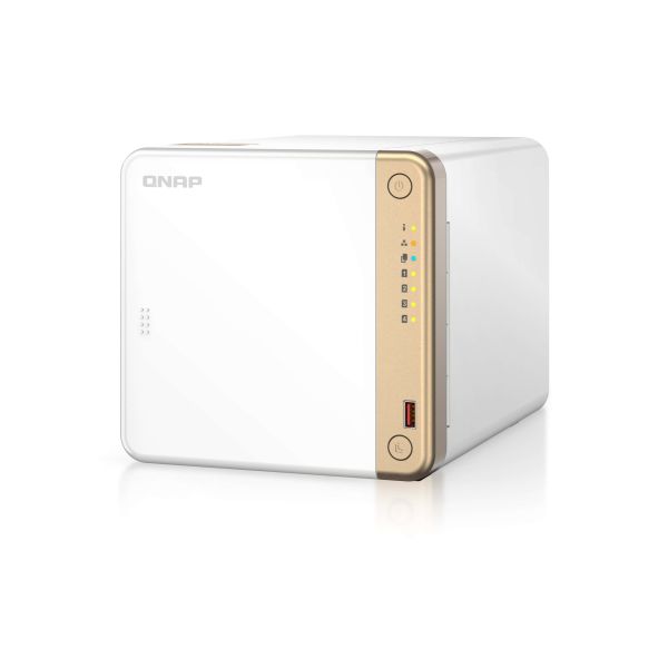 QNAP TS-462-4G data-opslag-server NAS Tower Intel® Celeron® N4505 4 GB DDR4 0 TB QNAP QTS Wit (TS-462-4G)