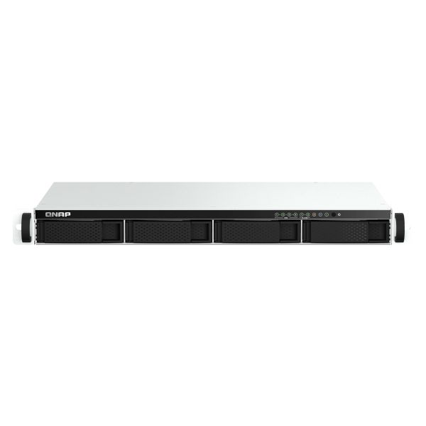QNAP TS-464eU NAS Rack (1U) Intel® Celeron® N5095 8 GB DDR4 0 TB QNAP Turbo System Aluminium, Zwart (TS-464EU-8G)