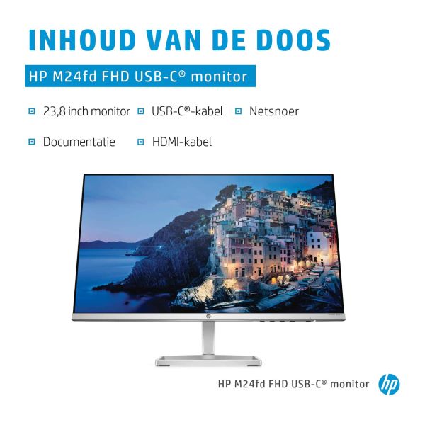 HP M24fd computer monitor 60,5 cm (23.8") 1920 x 1080 Pixels Full HD LED Zilver (474U1E9#ABB)