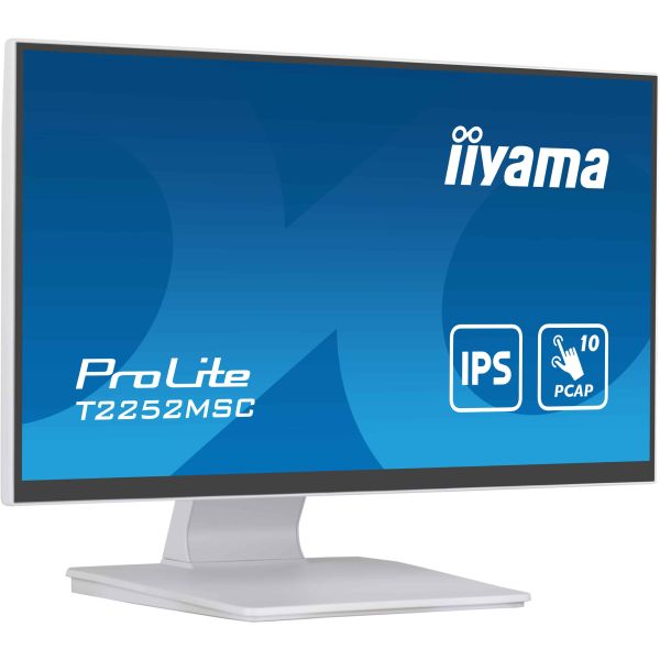 iiyama ProLite T2252MSC-W2 computer monitor 54,6 cm (21.5") 1920 x 1080 Pixels Full HD LCD Touchscreen Tafel Wit (T2252MSC-W2)