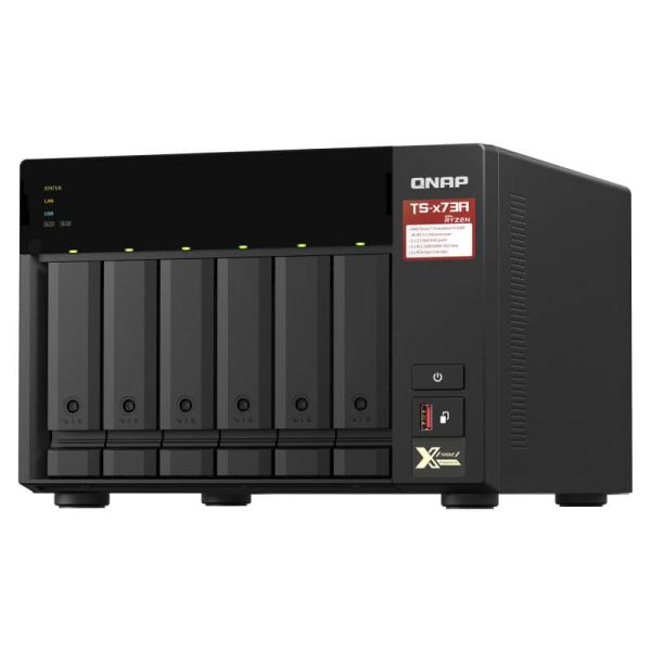 QNAP TS-673A NAS Tower Ethernet LAN Zwart V1500B (TS-673A-8G)