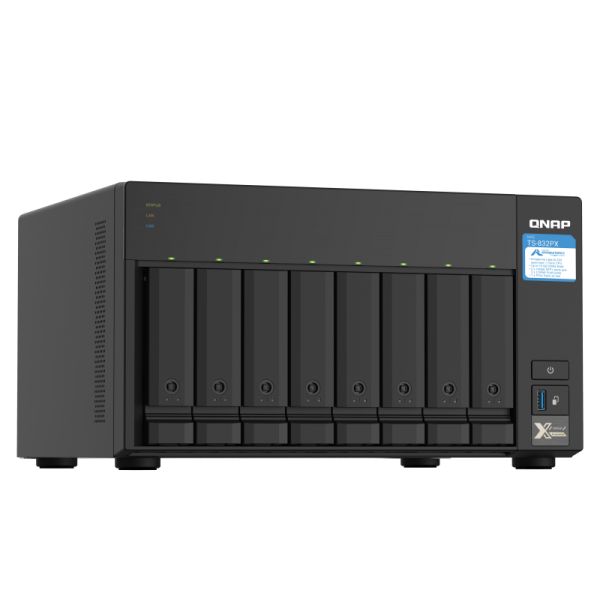 QNAP TS-832PX NAS Tower Ethernet LAN Aluminium, Zwart AL324 (TS-832PX-4G)