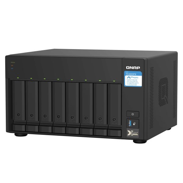 QNAP TS-832PX NAS Tower Annapurna Labs AL324 4 GB DDR4 0 TB QNAP Turbo System Aluminium, Zwart (TS-832PX-4G) QNAP TS-832PX NAS Tower Annapurna Labs AL324 4 GB DDR4 0 TB QNAP Turbo System Aluminium, Zwart (TS-832PX-4G)