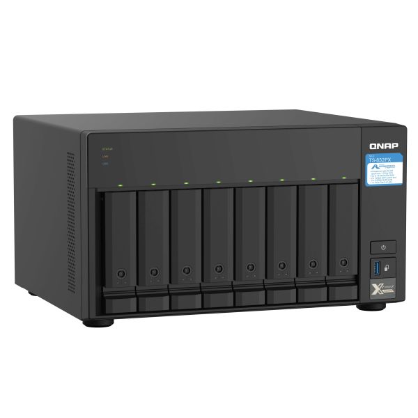 QNAP TS-832PX NAS Tower Annapurna Labs AL324 4 GB DDR4 0 TB QNAP Turbo System Aluminium, Zwart (TS-832PX-4G) QNAP TS-832PX NAS Tower Annapurna Labs AL324 4 GB DDR4 0 TB QNAP Turbo System Aluminium, Zwart (TS-832PX-4G)