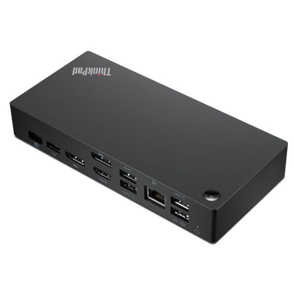 Lenovo 40B20135DK laptop dock & poortreplicator Bedraad USB 3.2 Gen 1 (3.1 Gen 1) Type-C Zwart (40B20135DK)