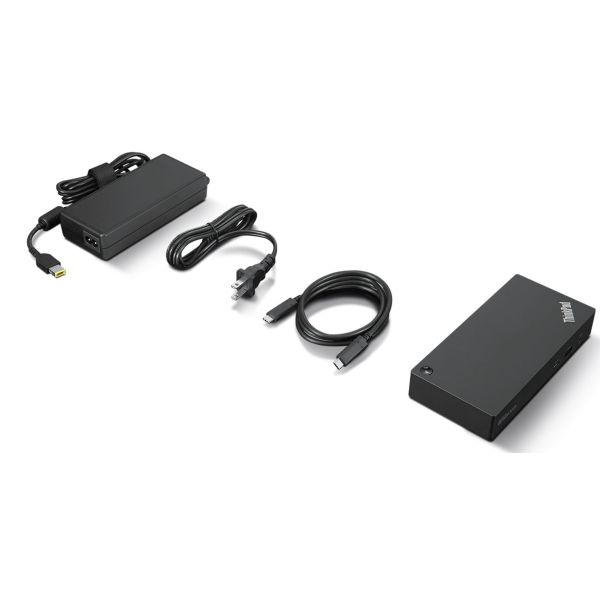 Lenovo 40B20135DK laptop dock & poortreplicator Bedraad USB 3.2 Gen 1 (3.1 Gen 1) Type-C Zwart (40B20135DK)
