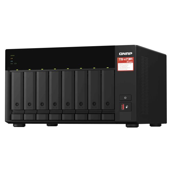 QNAP TS-873A NAS Tower Ryzen Embedded V1500B 8 GB DDR4 0 TB QNAP Turbo System Zwart (TS-873A-8G)