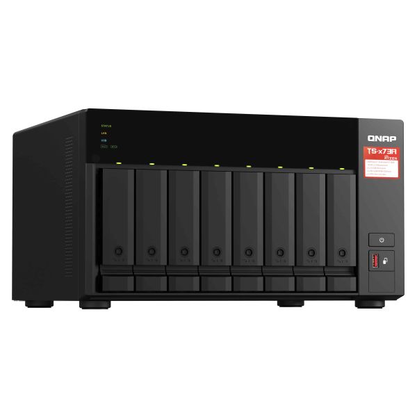 QNAP TS-873A NAS Tower Ryzen Embedded V1500B 8 GB DDR4 0 TB QNAP Turbo System Zwart (TS-873A-8G) QNAP TS-873A NAS Tower Ryzen Embedded V1500B 8 GB DDR4 0 TB QNAP Turbo System Zwart (TS-873A-8G)