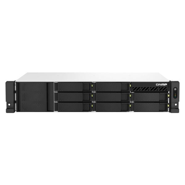 QNAP TS-873AEU-4G data-opslag-server NAS Rack (2U) Ryzen Embedded V1500B 4 GB DDR4 0 TB QuTS hero Zwart (TS-873AEU-4G)