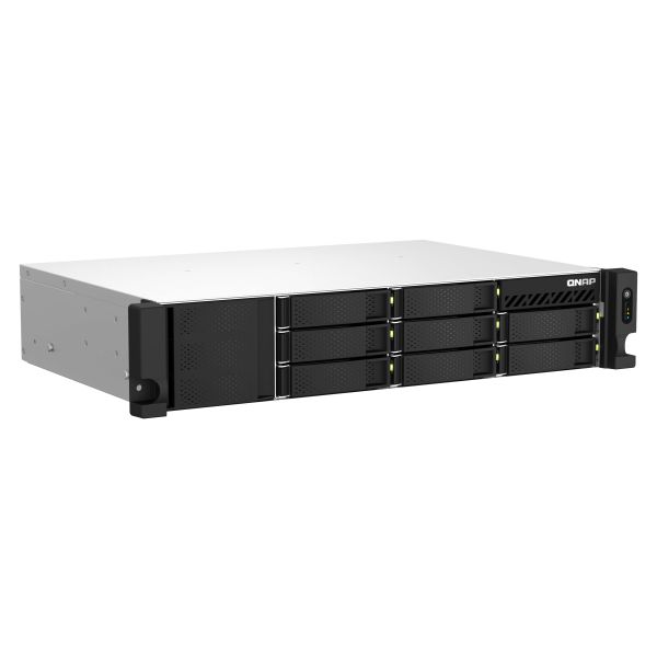 QNAP TS-873AEU-4G data-opslag-server NAS Rack (2U) Ryzen Embedded V1500B 4 GB DDR4 0 TB QuTS hero Zwart (TS-873AEU-4G) QNAP TS-873AEU-4G data-opslag-server NAS Rack (2U) Ryzen Embedded V1500B 4 GB DDR4 0 TB QuTS hero Zwart (TS-873AEU-4G)