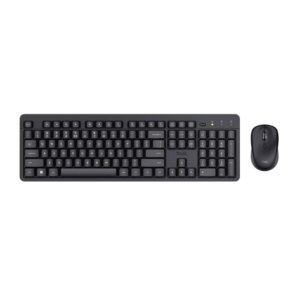 Trust Ody V2 Draadloze toetsenbord + muis set – Draadloze toetsenbord‑ en muisset – QWERTY – Zwart (25018)