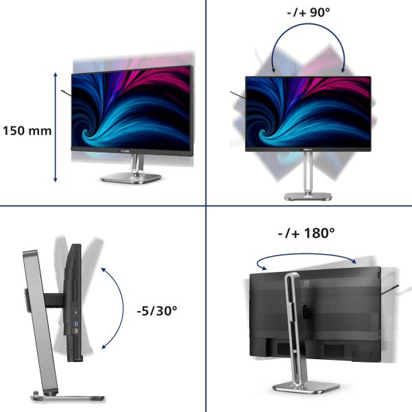 Philips 4000 series 24B2U4301/00 computer monitor 60,5 cm (23.8") 1920 x 1080 Pixels Full HD LCD Grijs (24B2U4301)