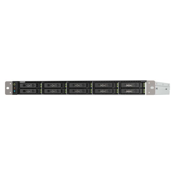 QNAP TS-h1090FU NAS Rack (1U) EPYC 7302P 256 GB DDR4 0 TB QuTS hero Zwart, Grijs (TS-H1090FU-7302P-256G)