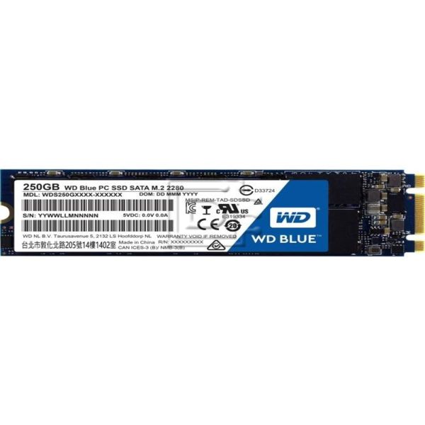 Western Digital WD Blue SSD 250GB SATA M.2 2280 (WDS250G1B0B)