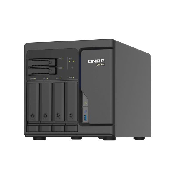 QNAP TS-h686 NAS Tower Intel® Xeon® D D-1602 8 GB DDR4 0 TB QuTS hero Zwart (TS-H686-D1602-8G) QNAP TS-h686 NAS Tower Intel® Xeon® D D-1602 8 GB DDR4 0 TB QuTS hero Zwart (TS-H686-D1602-8G)
