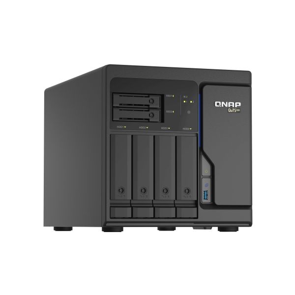 QNAP TS-h686 NAS Tower Intel® Xeon® D D-1602 8 GB DDR4 0 TB QuTS hero Zwart (TS-H686-D1602-8G) QNAP TS-h686 NAS Tower Intel® Xeon® D D-1602 8 GB DDR4 0 TB QuTS hero Zwart (TS-H686-D1602-8G)