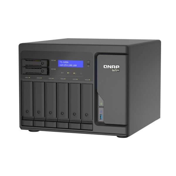 QNAP TS-h886 NAS Tower Ethernet LAN Zwart D-1602 (TS-H886-D1602-8G)