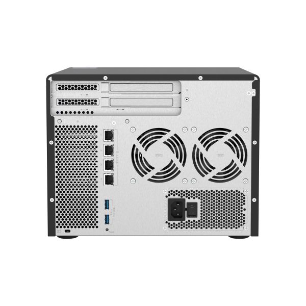 QNAP TS-h886 NAS Tower Intel® Xeon® D D-1602 8 GB DDR4 0 TB QuTS hero Zwart (TS-H886-D1602-8G)