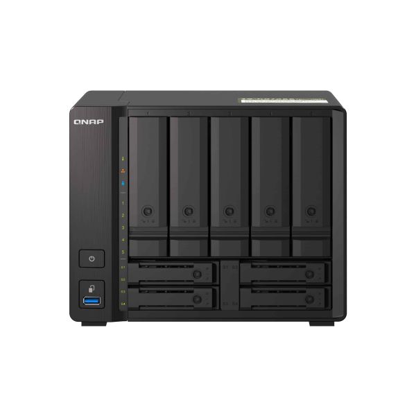 QNAP TS-H973AX NAS Tower Ryzen Embedded V1500B 8 GB DDR4 0 TB QuTS hero Zwart (TS-H973AX-8G)